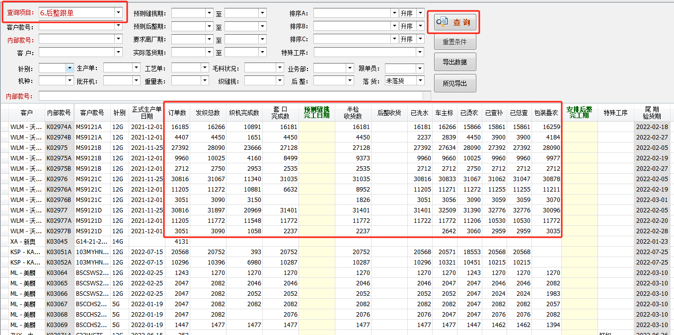 毛衫行业ERP系统用户操作手册 - 生产跟单综合管理