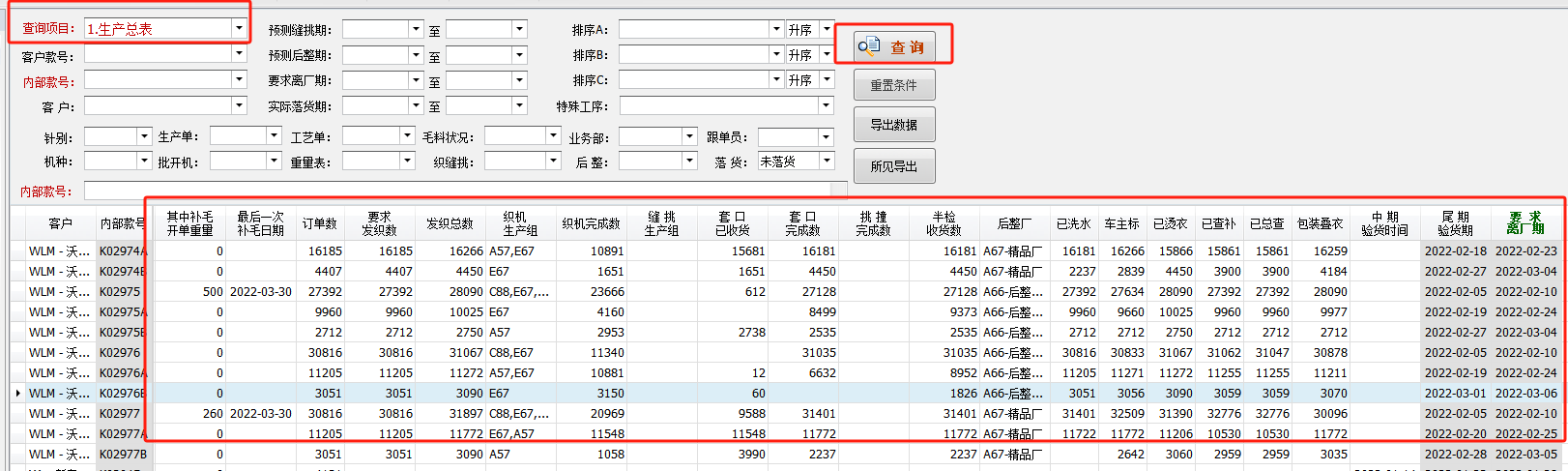 毛衫行业ERP系统用户操作手册 - 生产跟单综合管理