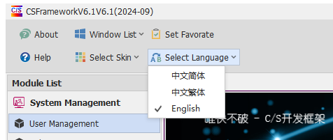 CSFrameworkV6旗舰版 - 多语言及国际化