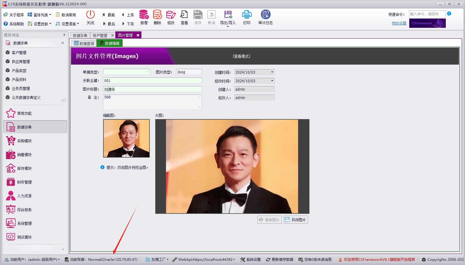 CSFrameworkV6.1前端+WebApiV3后端测试报告（前后端分离）