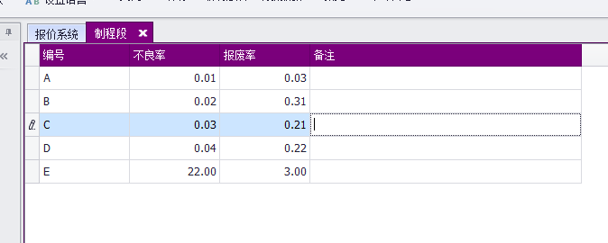 QMS - 五金制品行业成本核算报价系统 - 制程段配置