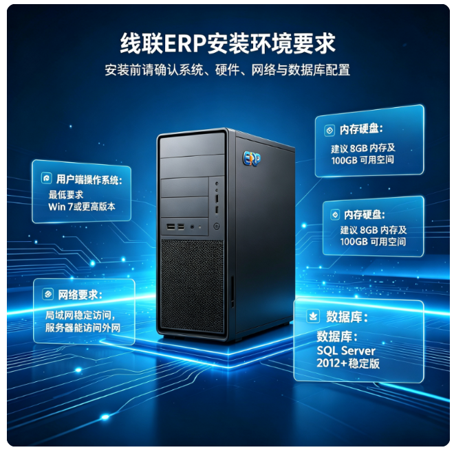 线联ERP软件安装环境