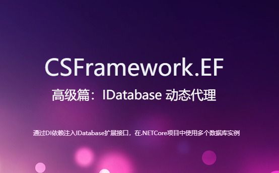 CSFramework.EF - IDatabase动态代理-开发框架文库